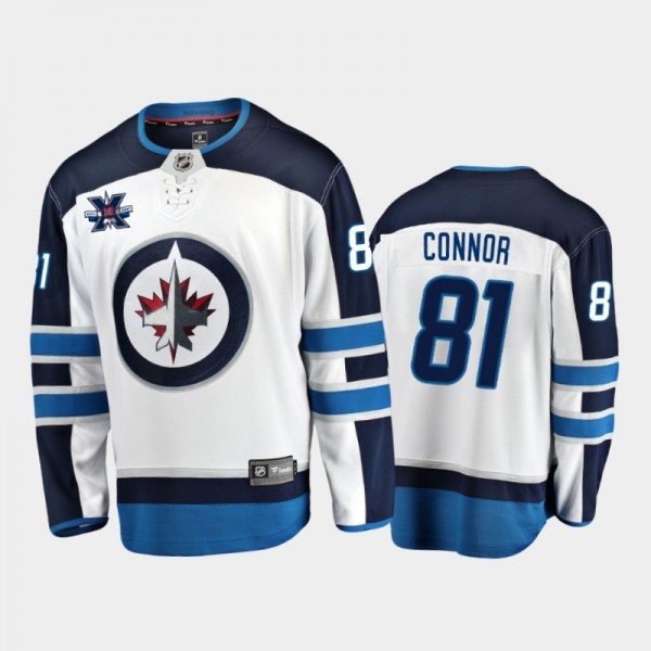 Kyle Connor 10th Anniversary Jets Jersey Away Hono...