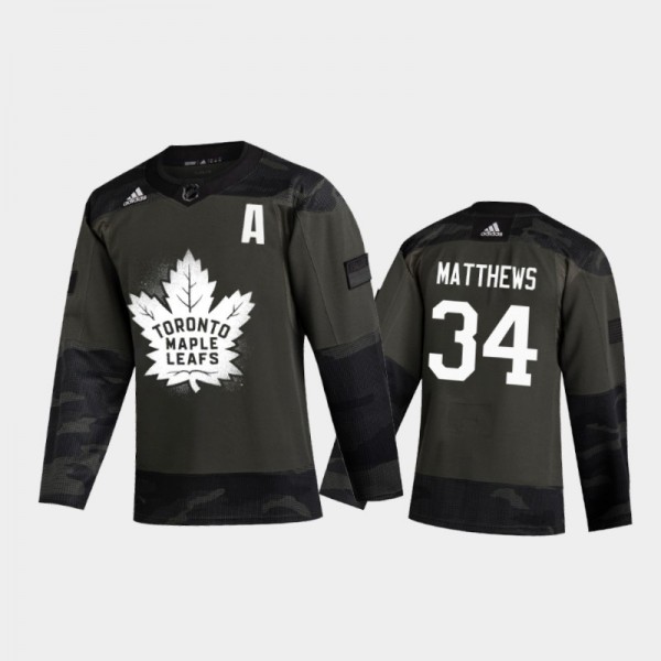 Maple Leafs 2019 Veterans Day Auston Matthews Jers...