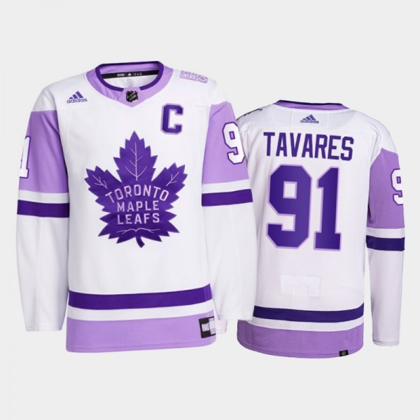 John Tavares 2021 HockeyFightsCancer Jersey Toront...