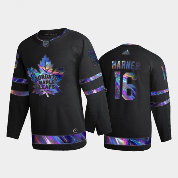 Mitchell Marner Iridescent Holographic Toronto Maple Leafs Jersey Authentic Black