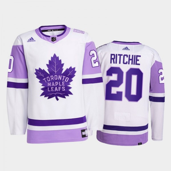 Nick Ritchie 2021 HockeyFightsCancer Jersey Toront...