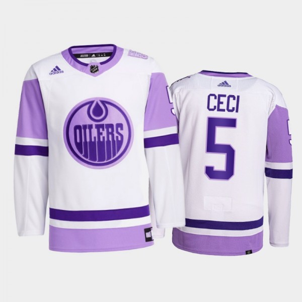 Cody Ceci 2021 HockeyFightsCancer Jersey Edmonton ...