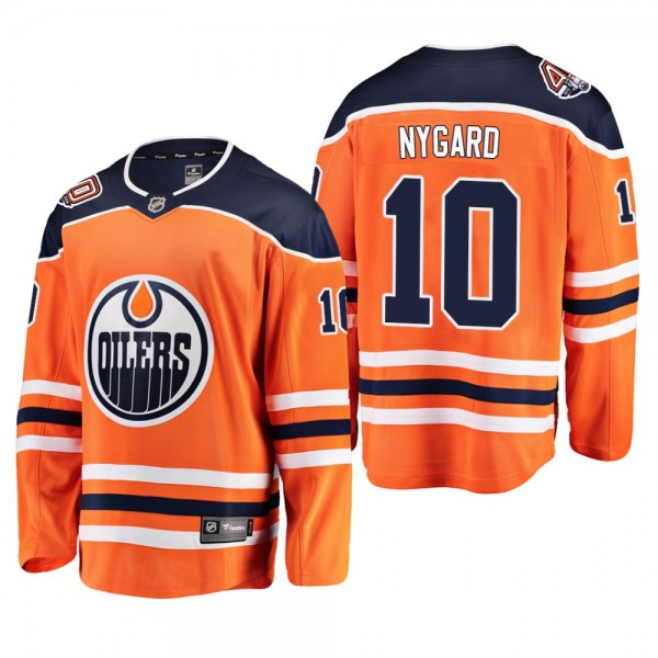 Edmonton Oilers Joakim Nygard Home Orange Jersey
