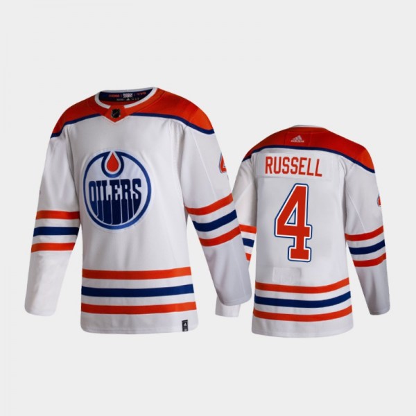 Kris Russell Reverse Retro Edmonton Oilers 2020-21...