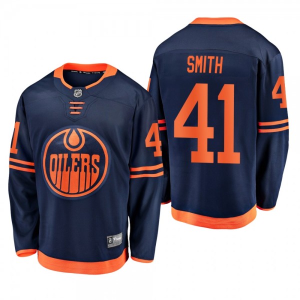 Mike Smith Alternate Breakaway Player Navy Edmonto...