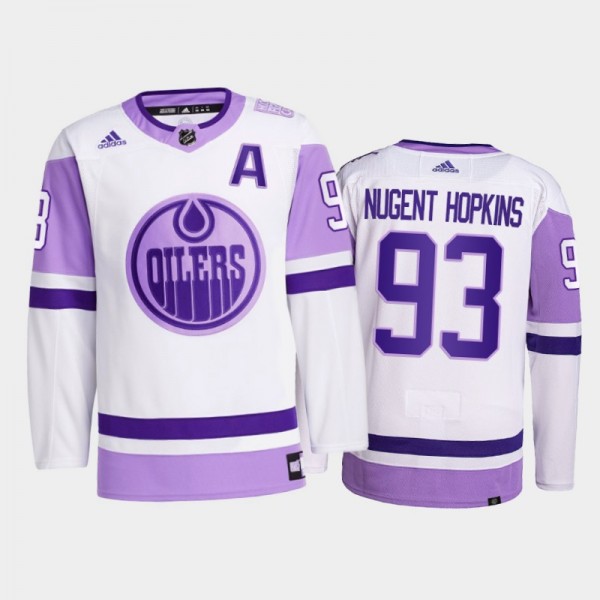 Ryan Nugent-Hopkins 2021 HockeyFightsCancer Jersey...