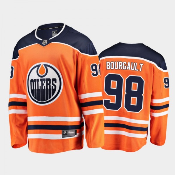 Xavier Bourgault Home Oilers Jersey 2021 NHL Draft...