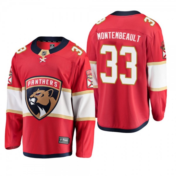 Florida Panthers Sam Montembeault Home Red Breakaway Player Jersey