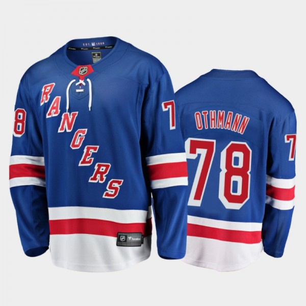 Brennan Othmann Home Rangers Jersey 2021 NHL Draft...