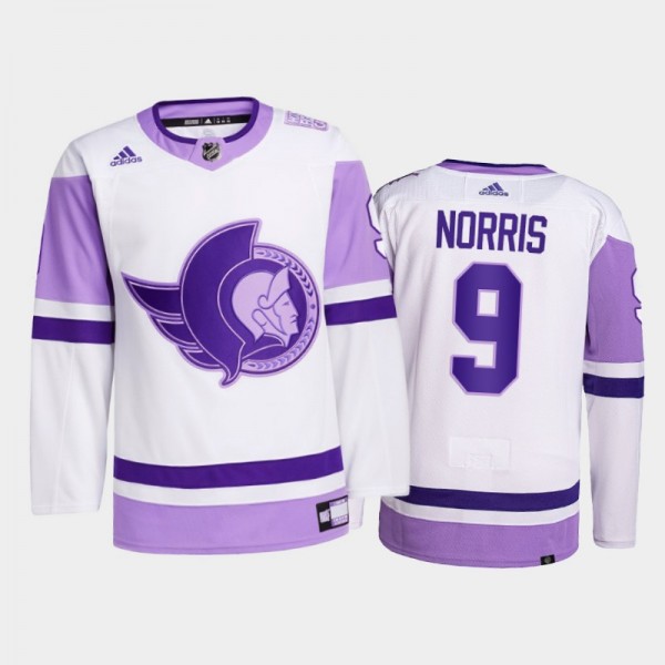 Josh Norris 2021 HockeyFightsCancer Jersey Ottawa ...