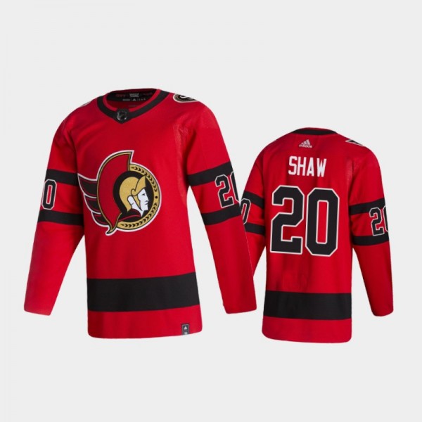 Logan Shaw Reverse Retro Ottawa Senators 2020-21 J...