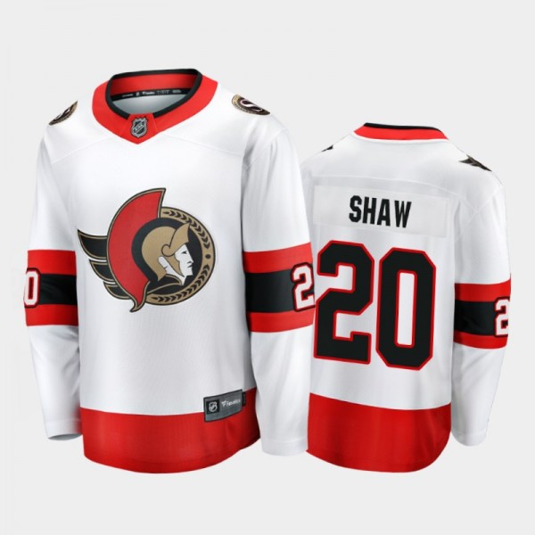 Logan Shaw Away Ottawa Senators Jersey 2021 Season Premier White