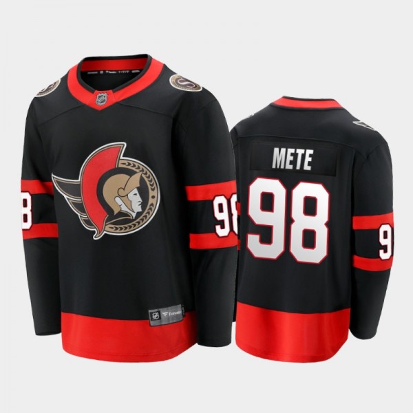 2021 Senators Jersey Victor Mete Home Black Unifor...