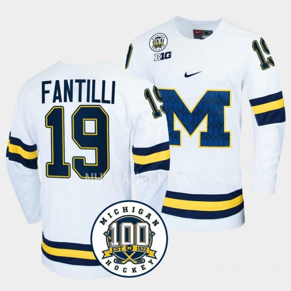 Michigan Wolverines Adam Fantilli 100th Anniversar...