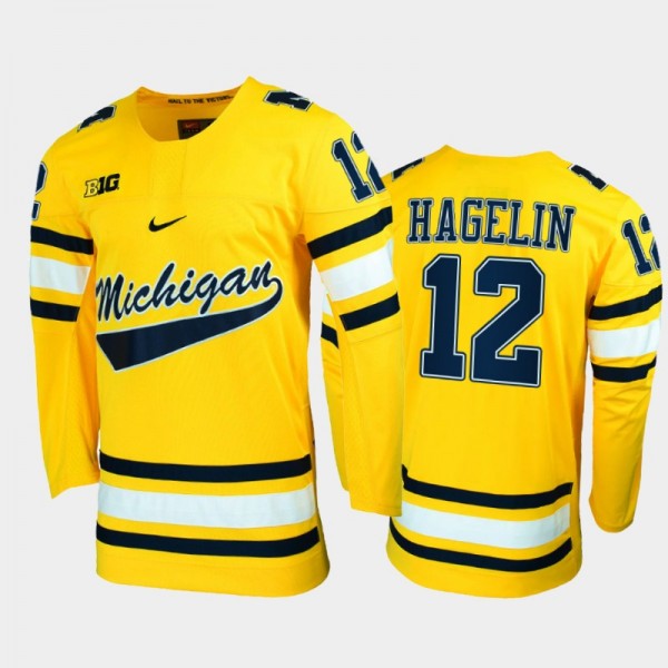 Carl Hagelin College Hockey Michigan Wolverines Je...
