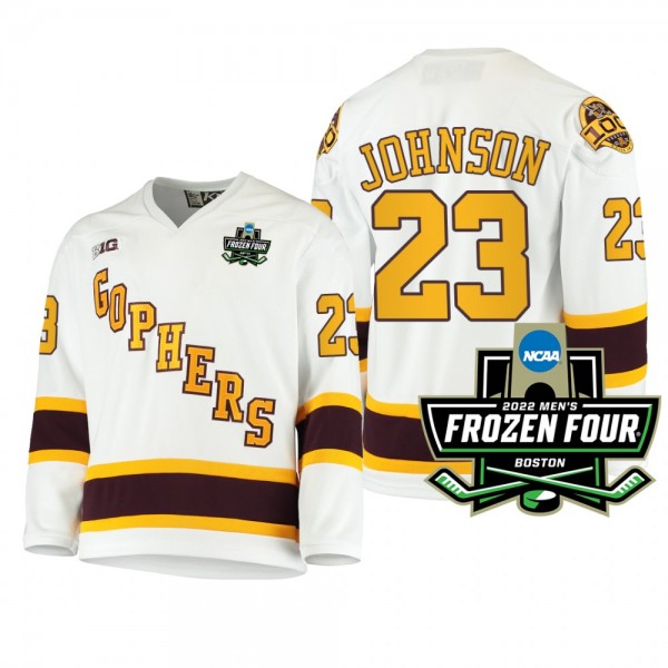 Minnesota Golden Gophers Ryan Johnson Hockey White...