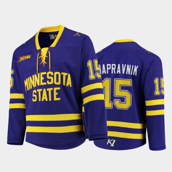 Julian Napravnik Minnesota State Mavericks College Hockey Replica Jersey - Purple