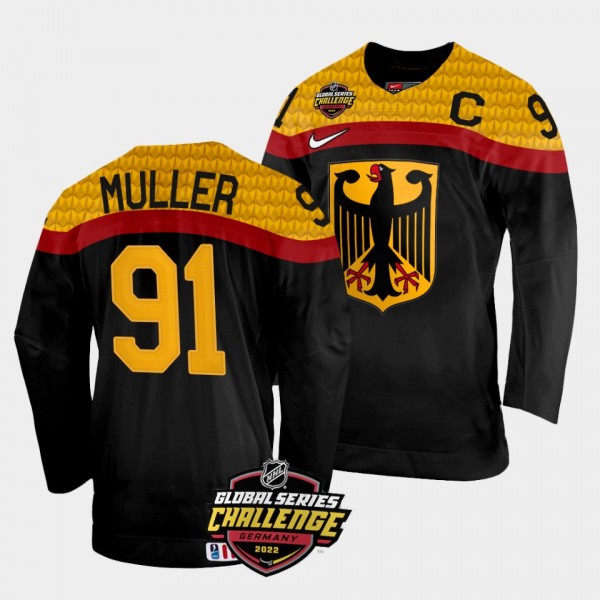 Germany 2022 NHL Global Series Moritz Muller #91 B...