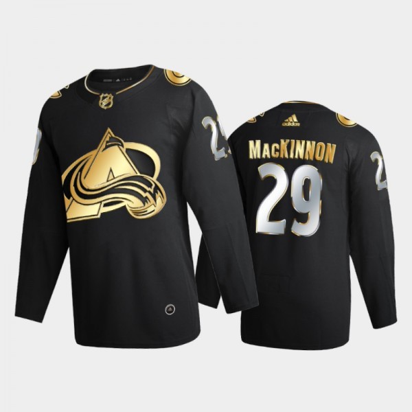 2020-21 Nathan Mackinnon 2021 Golden Edition Limited Authentic Colorado Avalanche Jersey - Black