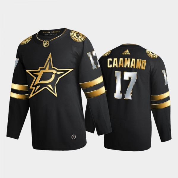 2020-21 Nick Caamano Authentic Golden Limited Edition Dallas Stars Jersey - Black