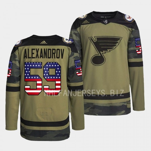 Veterans Day Nikita Alexandrov St. Louis Blues Cam...