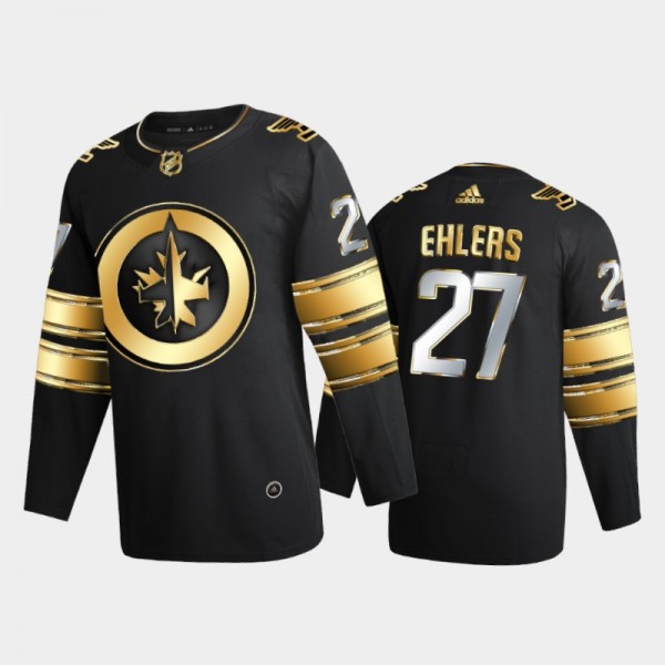 2020-21 nikolaj ehlers Golden Edition Limited Authentic Winnipeg Jets Jersey - Black