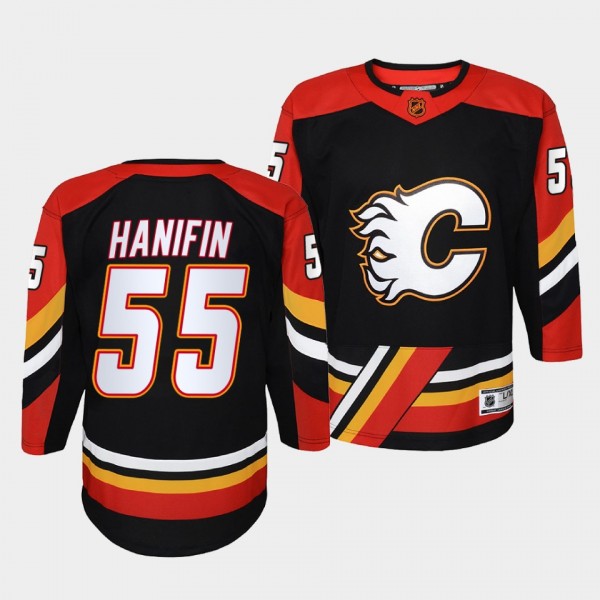 Calgary Flames Noah Hanifin 2022 Special Edition 2.0 Black #55 Youth Jersey Retro