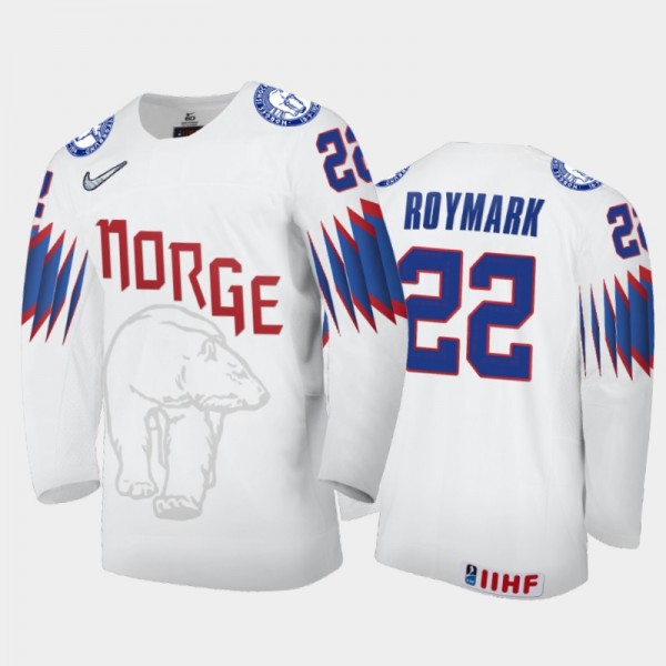 Martin Roymark 2021 IIHF World Championship Norway Home Jersey White