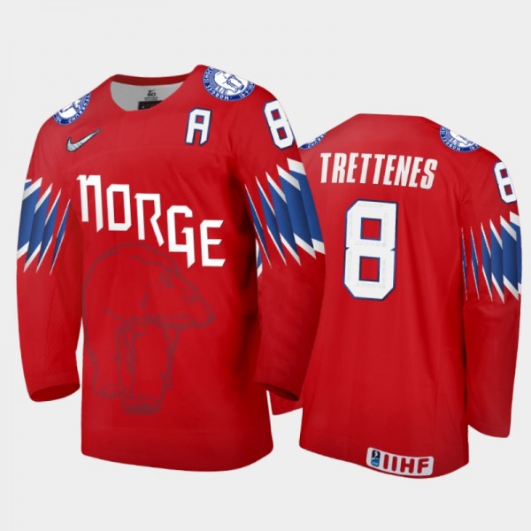 Mathias Trettenes 2021 IIHF World Championship Norway Limited Jersey Red