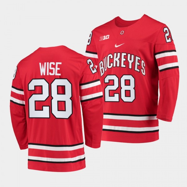 Ohio State Buckeyes Jake Wise College Hockey Red J...