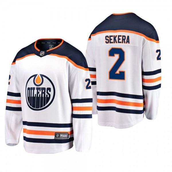Andrej Sekera Edmonton Oilers Away Player Breakawa...