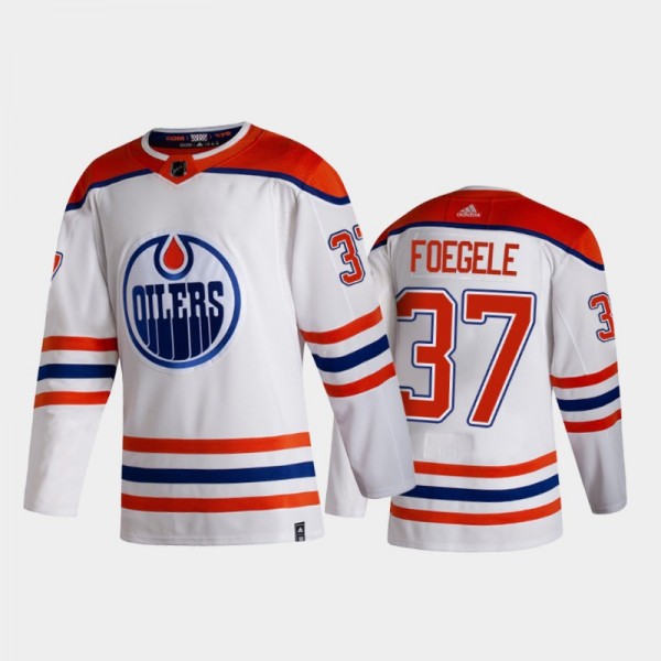 Warren Foegele 2021 Reverse Retro Edmonton Oilers ...