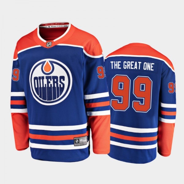 Oilers Wayne Gretzky Nickname The Great One Jersey...