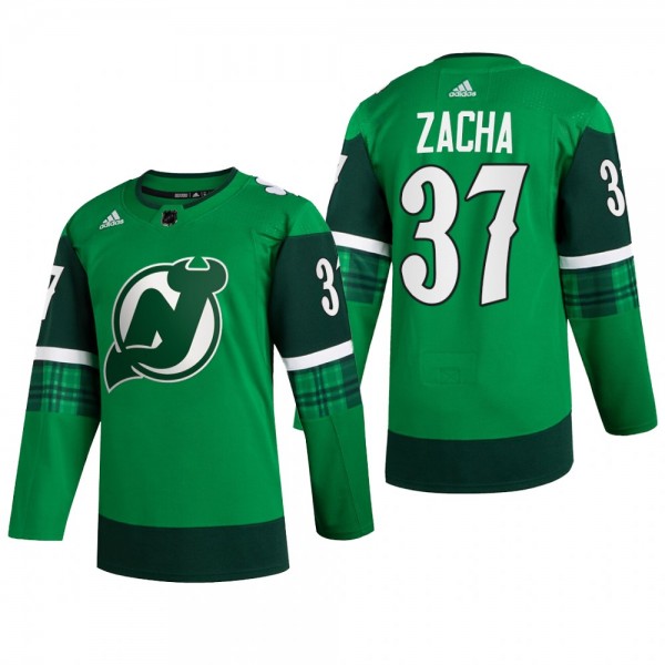 New Jersey Devils Pavel Zacha #37 St Patricks Day ...