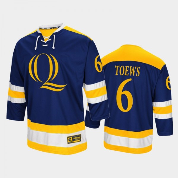 Quinnipiac Bobcats Devon Toews Alumni Navy Hockey Jersey