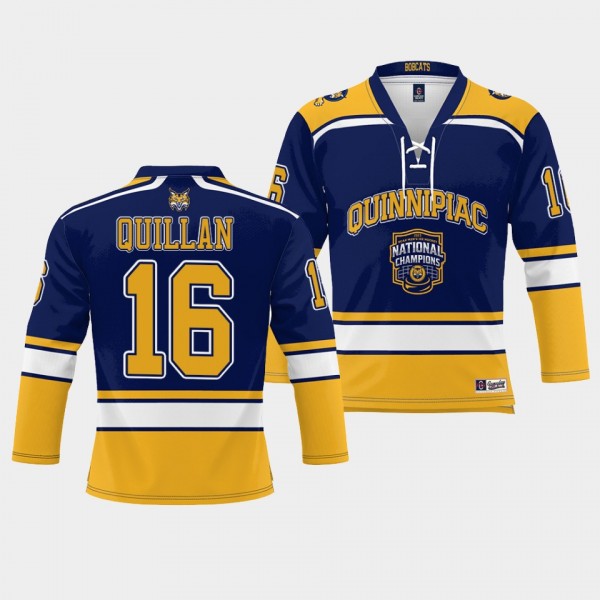 Quinnipiac Bobcats Jacob Quillan 2023 NCAA Ice Hoc...