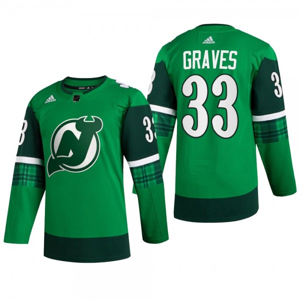 New Jersey Devils Ryan Graves #33 St Patricks Day ...