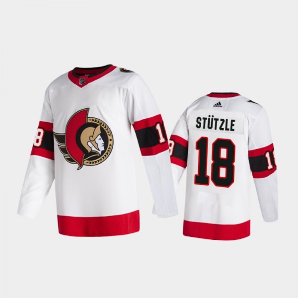 Tim Stutzle Away Ottawa Senators White 2020-21 Jersey - Authentic