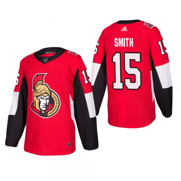 Zack Smith Ottawa Senators Home Player Authentic Jersey Red