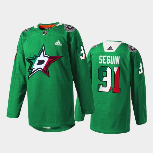 Stars Noche Mexicana Tyler Seguin Jersey Special Warmup