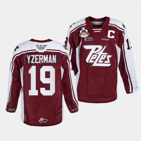 Peterborough Petes #19 Steve Yzerman 2023 OHL Cham...