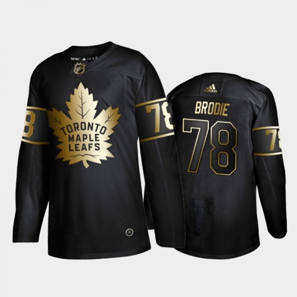 T. J. Brodie Black Golden Edition Toronto Maple Le...