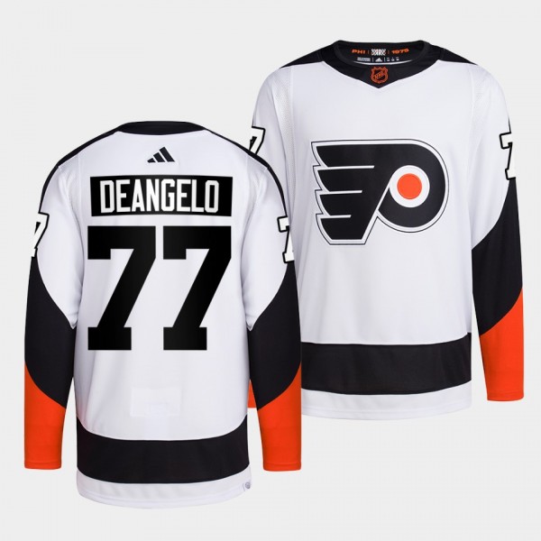 Reverse Retro 2.0 Philadelphia Flyers Tony DeAngelo #77 White Authentic Primegreen Jersey 2022