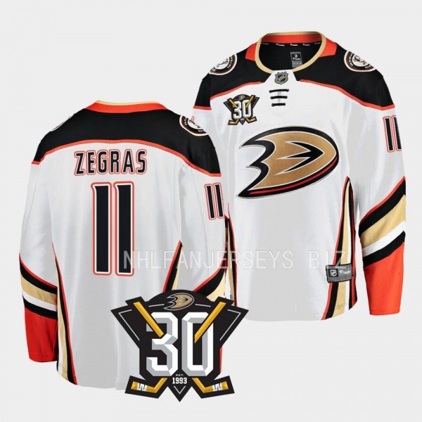 Anaheim Ducks Trevor Zegras 2023-24 30th Anniversa...