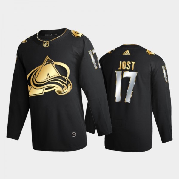 2020-21 Tyson Jost 2021 Golden Edition Limited Authentic Colorado Avalanche Jersey - Black