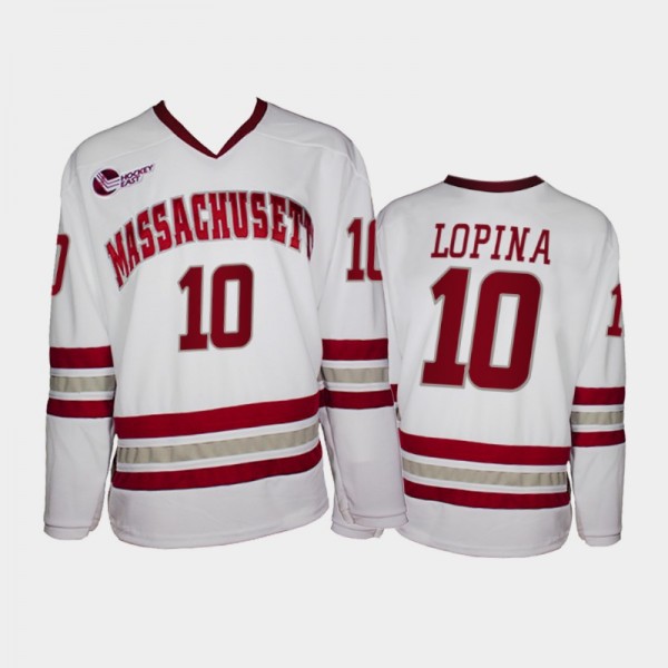 Josh Lopina College Hockey UMass Minutemen Jersey ...