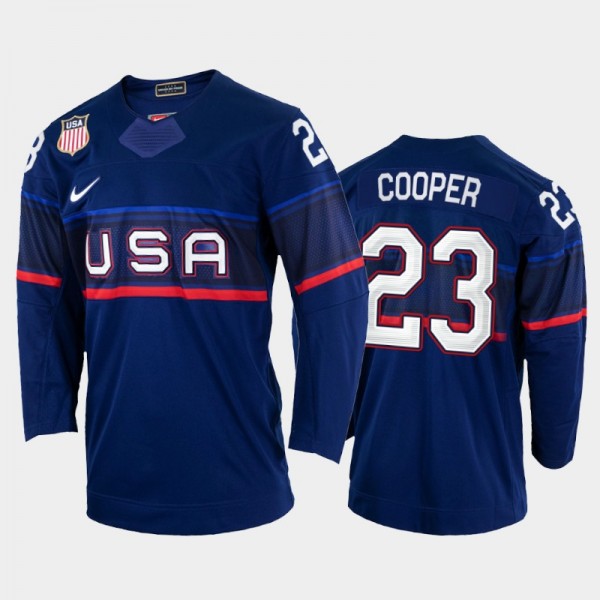 USA Hockey 2022 Winter Olympics Brian Cooper Blue ...