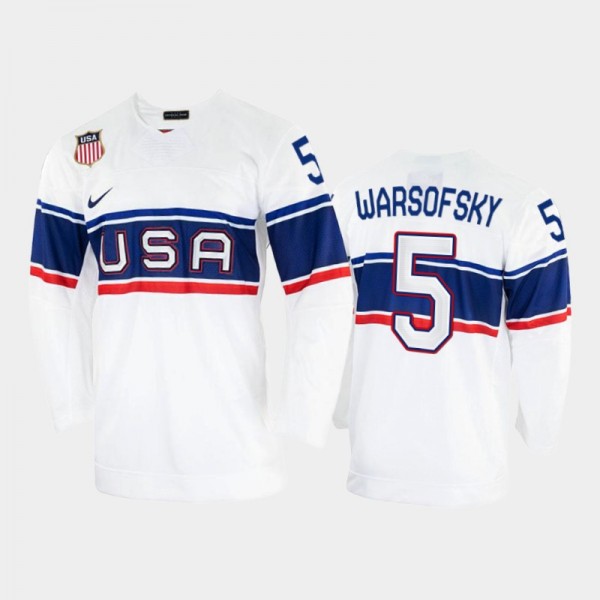 USA Hockey 2022 Winter Olympics David Warsofsky Wh...
