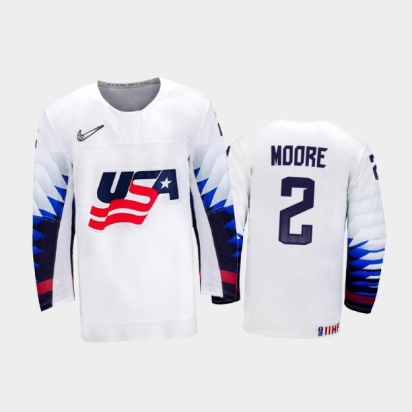 USA Hockey 2022 WJC  Ian Moore White Jersey