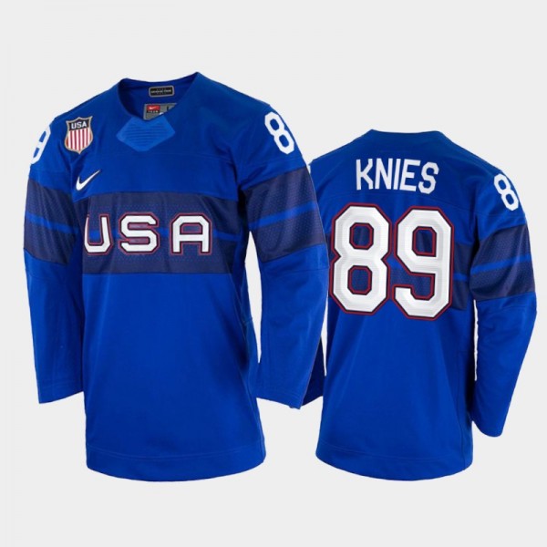 USA Hockey Matthew Knies 2022 Winter Olympics Jers...